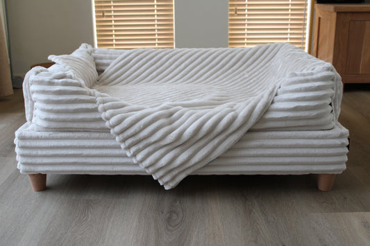 hondenbed op poten corduroy ecru