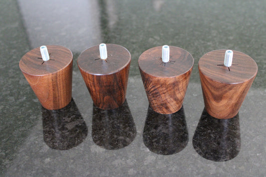 conical Meranti furniture legs set