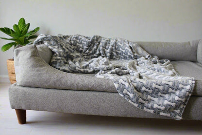 Dog blanket bones fleece
